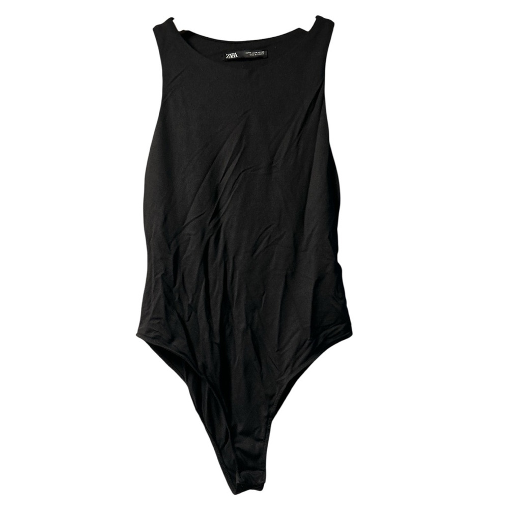 Zara Classic Black Bodysuit sleeveless